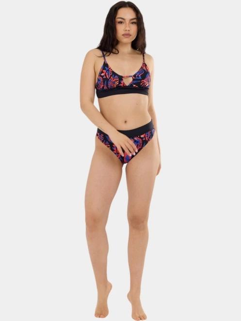 chiloti bikini pt. femei Fundango Sahara Midwaist Full Bottom negru 4