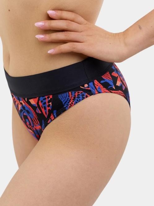 chiloti bikini pt. femei Fundango Sahara Midwaist Full Bottom negru 6