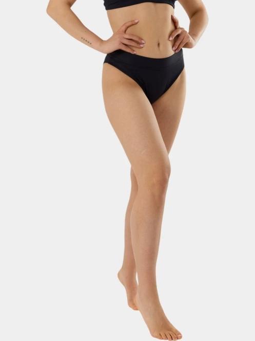 chiloti bikini pt. femei Fundango Sahara Midwaist Full Bottom negru 2