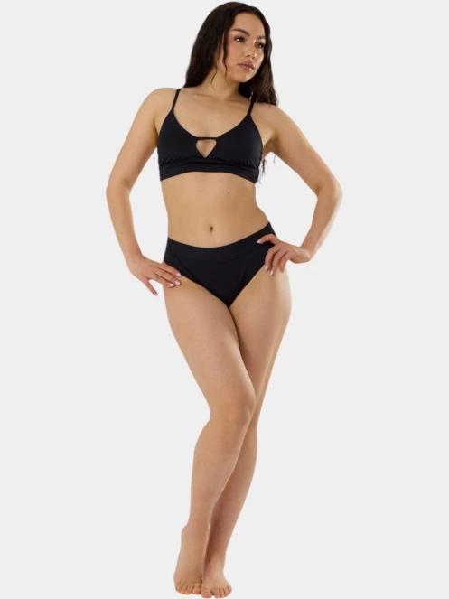 chiloti bikini pt. femei Fundango Sahara Midwaist Full Bottom negru 4