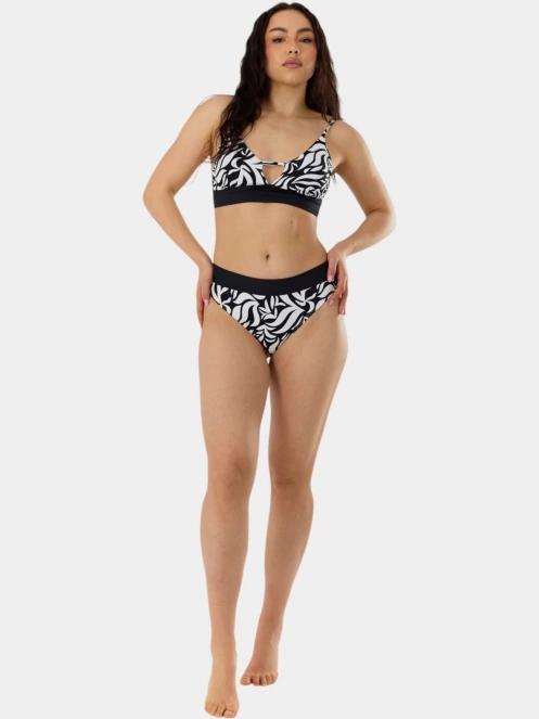 chiloti bikini pt. femei Fundango Sahara Midwaist Full Bottom negru 5
