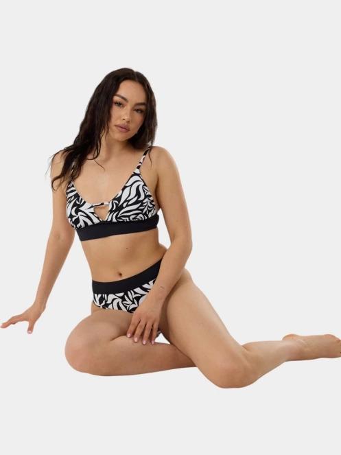 chiloti bikini pt. femei Fundango Sahara Midwaist Full Bottom negru 6