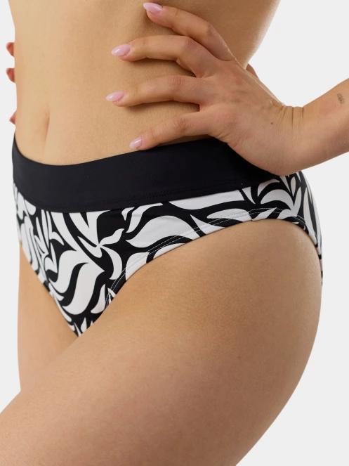 chiloti bikini pt. femei Fundango Sahara Midwaist Full Bottom negru 7