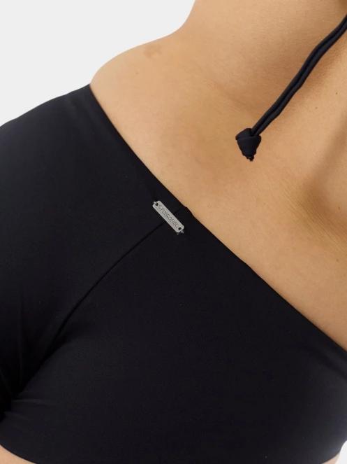 chiloti bikini pt. femei Fundango Hogg High Waisted Bottom negru 6