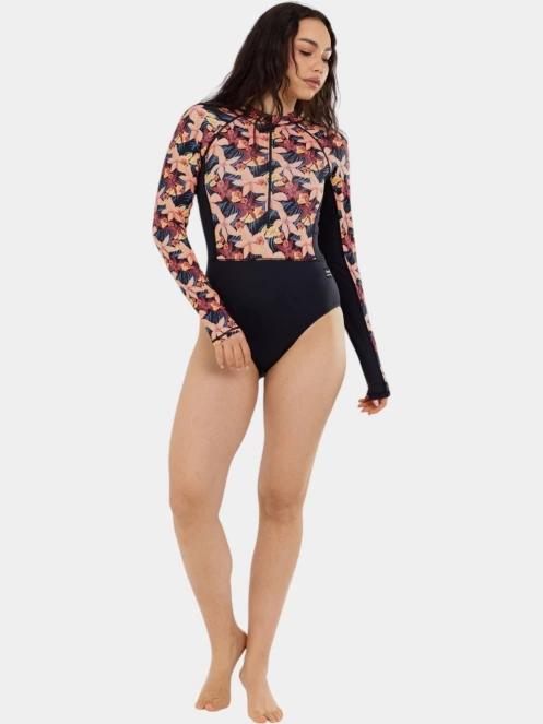 costum de baie pt. femei Fundango Dolphin Long Sleeve Suit roz 4