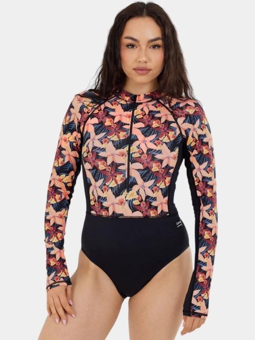 costum de baie pt. femei Fundango Dolphin Long Sleeve Suit roz 6