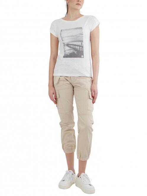 tricou cu maneci scurte pt. femei Fundango Amira T-shirt alb 4