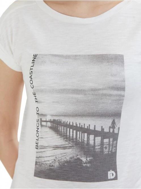tricou cu maneci scurte pt. femei Fundango Amira T-shirt alb 5