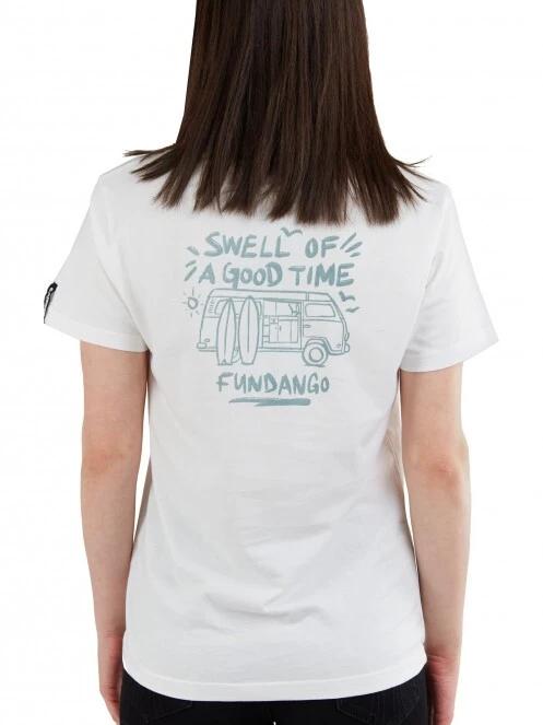 tricou cu maneci scurte pt. femei Fundango Bolton T-shirt alb 3