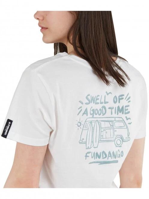 tricou cu maneci scurte pt. femei Fundango Bolton T-shirt alb 6