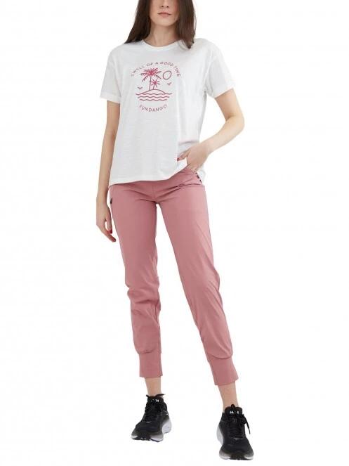 tricou cu maneci scurte pt. femei Fundango Nissa T-shirt alb 4