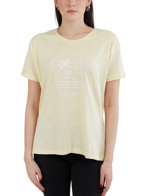 tricou cu maneci scurte pt. femei Fundango Nissa T-shirt galben 2