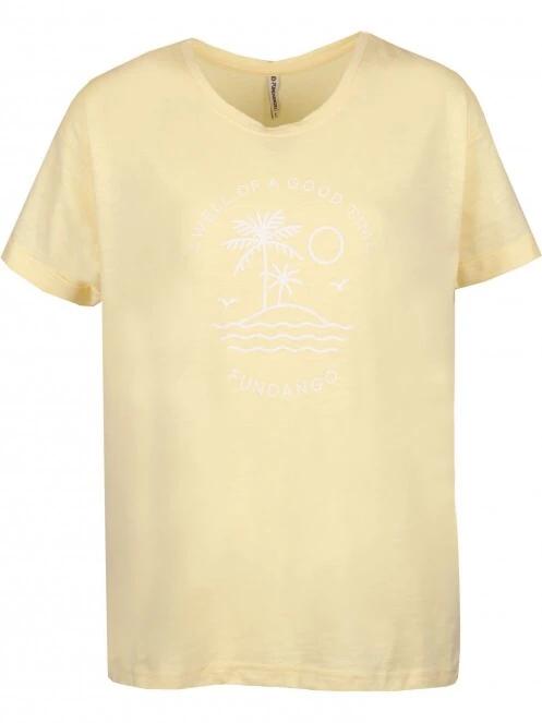 tricou cu maneci scurte pt. femei Fundango Nissa T-shirt galben 6