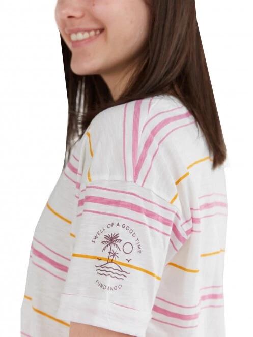 tricou cu maneci scurte pt. femei Fundango Nissa T-shirt alb 5