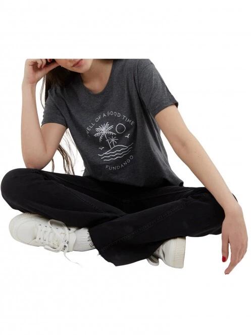 tricou cu maneci scurte pt. femei Fundango Nissa T-shirt gri 5