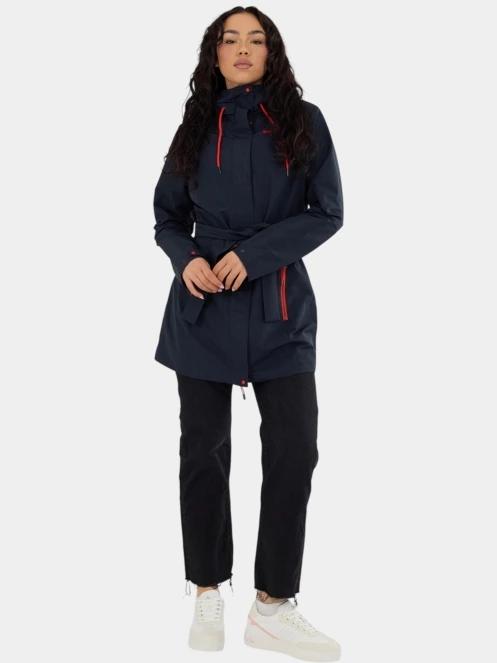 haine de ploaie pt. femei Fundango Regina III Waterproof Trench Jacket albastru inchis 4