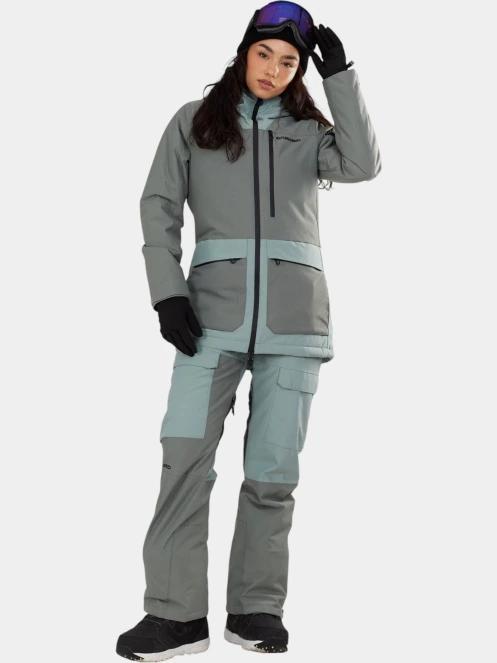 salopeta de schi pt. femei Fundango Sakura ECO Bib Pants verde 5