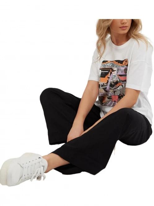 tricou cu maneci scurte pt. femei Fundango Nissa T-shirt alb 5