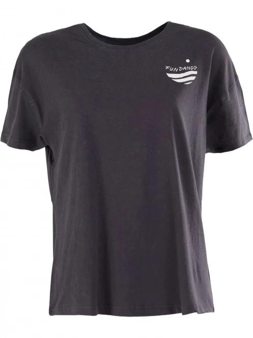 tricou cu maneci scurte pt. femei Fundango Nissa T-shirt negru 8
