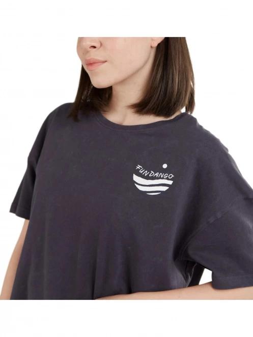 tricou cu maneci scurte pt. femei Fundango Nissa T-shirt negru 6