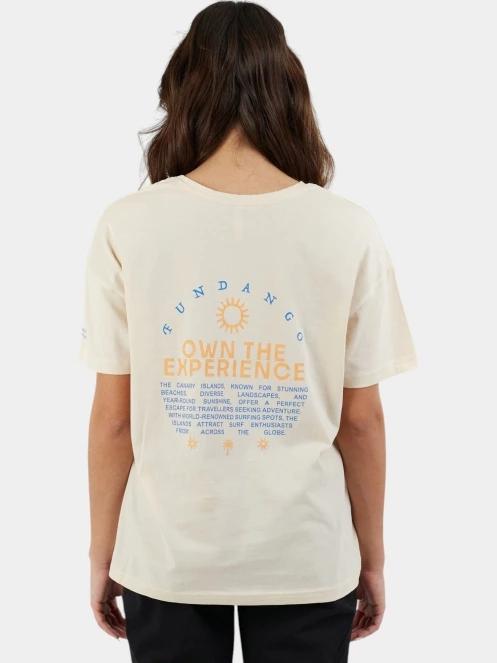 tricou cu maneci scurte pt. femei Fundango Sunshine Surf-T nisip 3