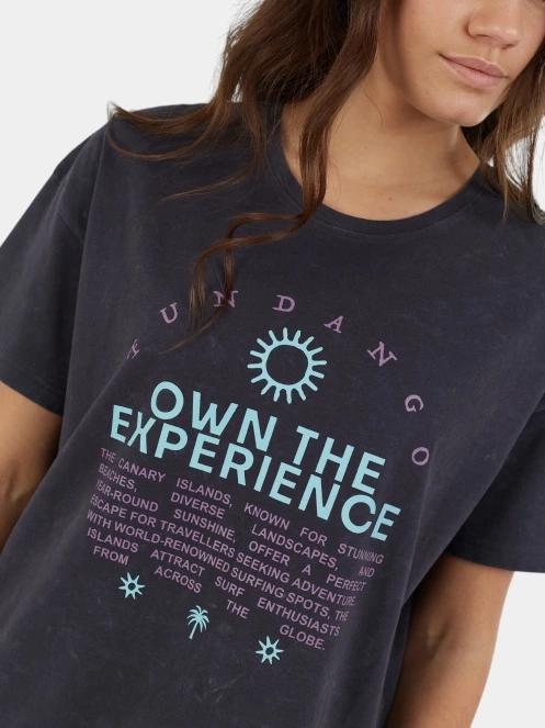 tricou cu maneci scurte pt. femei Fundango Sunshine Surf-T negru 9