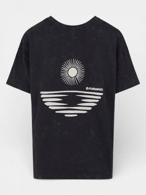 tricou cu maneci scurte pt. femei Fundango Sunshine II Surf-T negru 8