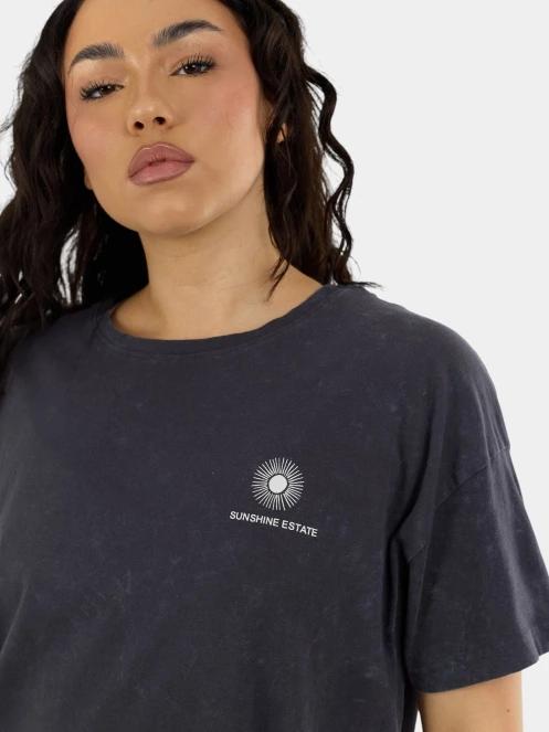 tricou cu maneci scurte pt. femei Fundango Sunshine II Surf-T negru 5