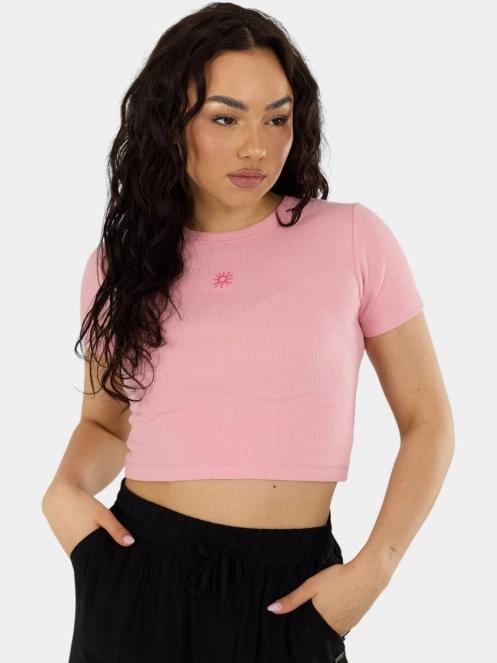crop top pt. femei Fundango Sora Cropped T-shirt roz 2