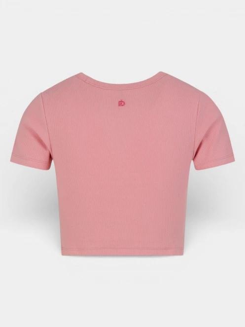 crop top pt. femei Fundango Sora Cropped T-shirt roz 9