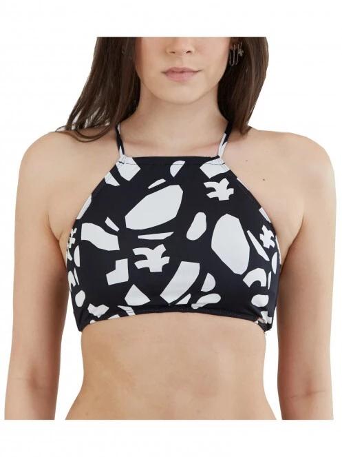 sutien bikini pt. femei Fundango Hogg High Neck Top negru 2