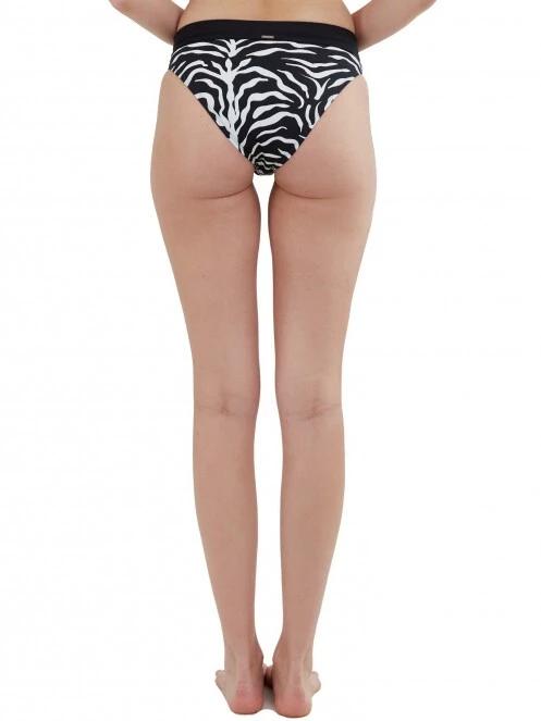 chiloti bikini pt. femei Fundango Sahara Mid Waist Full Bottoms negru 3