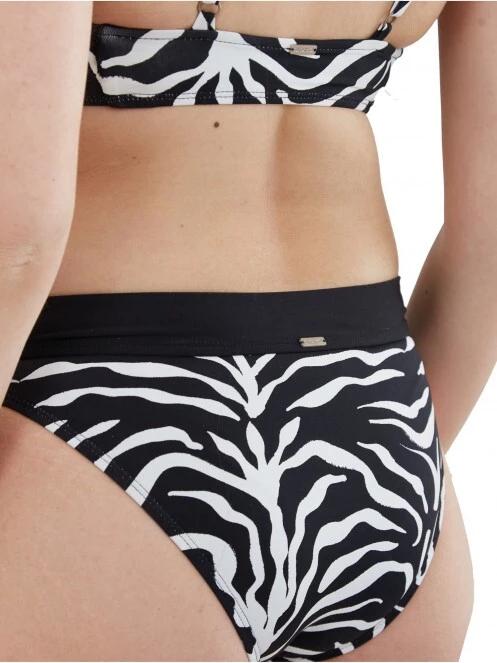 chiloti bikini pt. femei Fundango Sahara Mid Waist Full Bottoms negru 5