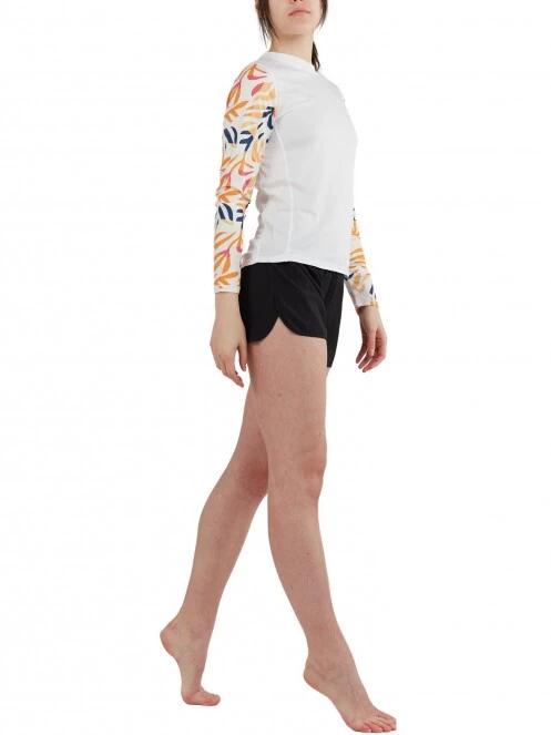 lycra cu maneci lungi pt. femei Fundango Loren Long Sleeve Rashguard alb 4