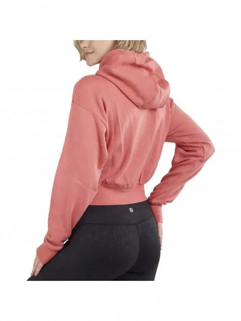 pulover cu gluga pt. femei Fundango Draug Crop Hoodie magenta 3