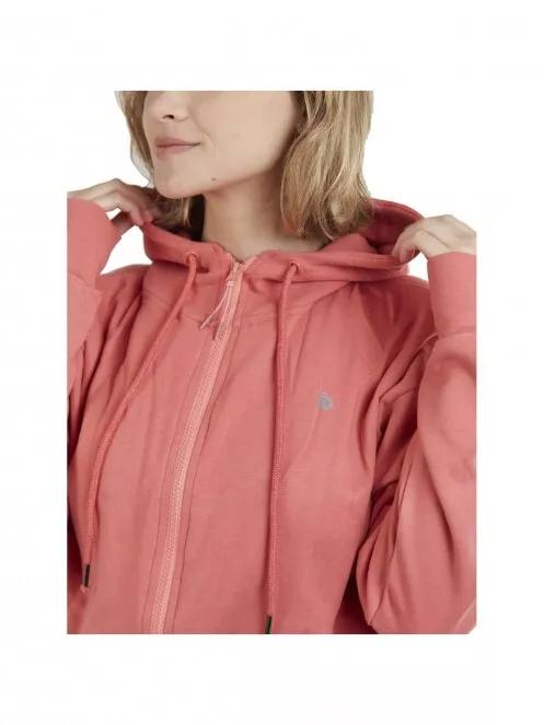 pulover cu gluga pt. femei Fundango Draug Crop Hoodie magenta 4