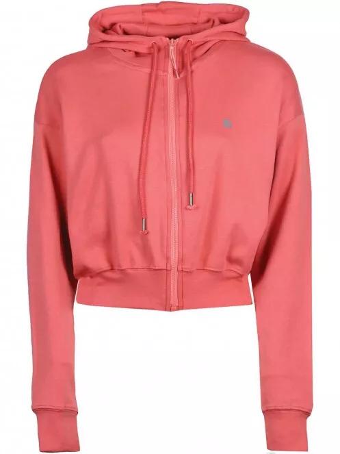 pulover cu gluga pt. femei Fundango Draug Crop Hoodie magenta 5