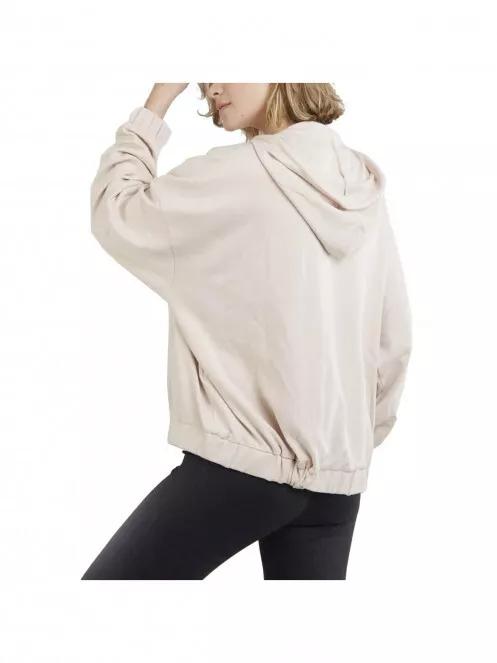 pulover cu gluga pt. femei Fundango Echo Loose Hoodie nisip 3