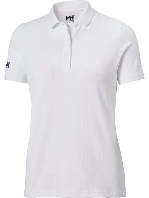 tricou cu guler pt. femei Helly Hansen W Crew Tech Polo alb 2