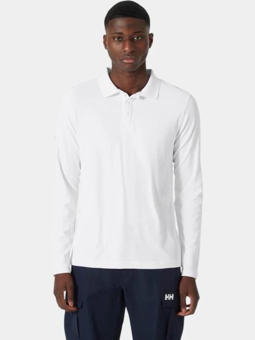tricou cu maneci lungi si guler pt. barbati Helly Hansen Crewline Ls Polo alb 2