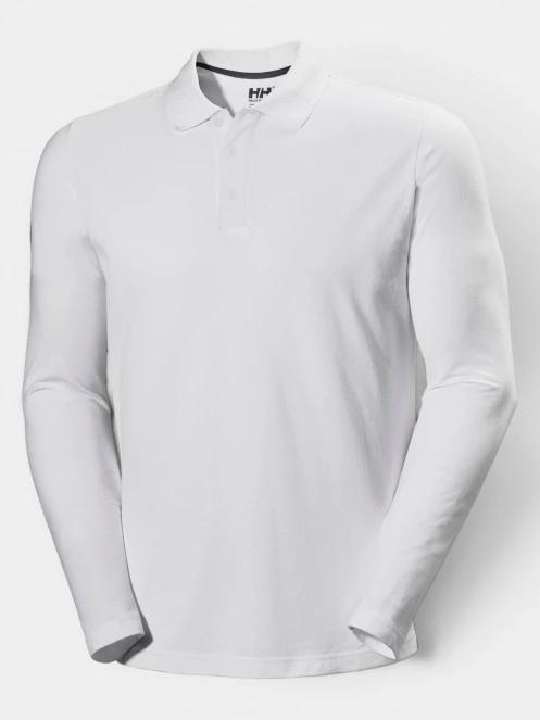 tricou cu maneci lungi si guler pt. barbati Helly Hansen Crewline Ls Polo alb 2