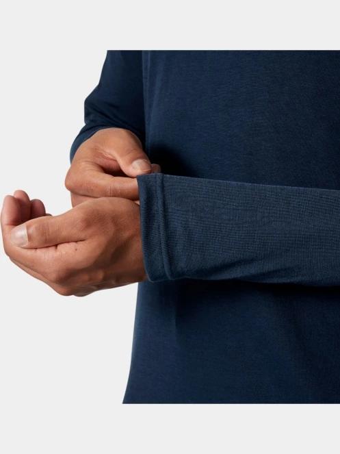 pulover polar pt. barbati Helly Hansen Hp 1/2 Zip Pullover 2.0 albastru inchis 5