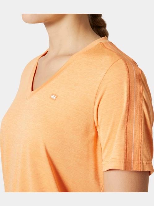 tricou pentru sport, cu maneci scurte pt. femei Helly Hansen W Salt Breeze V-Neck portocaliu 4