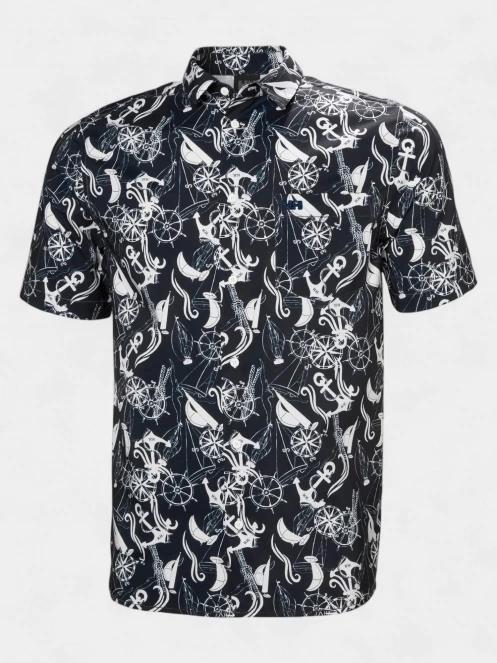 camasa cu maneci scurte pt. barbati Helly Hansen Fjord Qd Ss Shirt 2.0 albastru inchis 6
