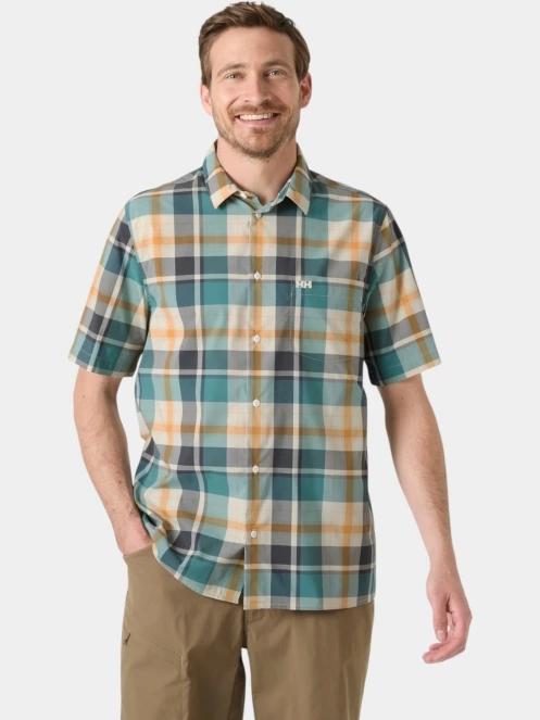 camasa cu maneci scurte pt. barbati Helly Hansen Fjord Qd Ss Shirt 2.0 verde 2