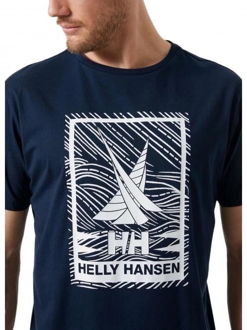 tricou cu maneci scurte pt. barbati Helly Hansen Shoreline T-Shirt 2.0 albastru inchis 4