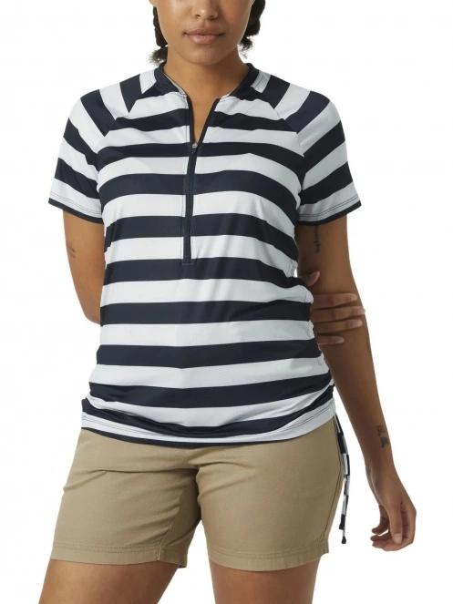 tricou cu maneci scurte pt. femei Helly Hansen W Siren 1/2 Zip T-Shirt albastru inchis 2