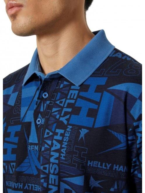 tricou cu guler pt. barbati Helly Hansen Newport Polo albastru inchis 4