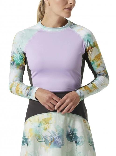 lycra cu maneci lungi pt. femei Helly Hansen W Waterwear Rashguard violet 2