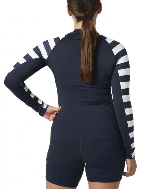 lycra cu maneci lungi pt. femei Helly Hansen W Waterwear Rashguard albastru inchis 3